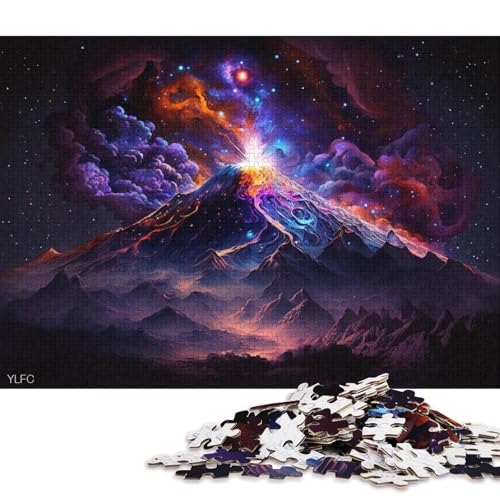 Puzzle Kosmischer Vulkan, 1000 Teile, Holzpuzzle für Erwachsene und Kinder, Entspannungspuzzlespiele (Größe 75 * 50 cm) von LiJianXXXB