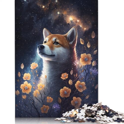 Puzzle Space Corgi, 1000-teiliges Puzzle für Erwachsene, Holzpuzzle für Erwachsene und Kinder ab 12 Jahren, Spielzeug, Denkspiel, Größe: 75 x 50 cm von LiJianXXXB