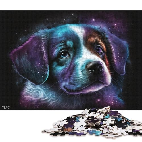 Puzzle Tierwelpe Cosmic 1000 Teile Puzzle Spielzeug Kartonpuzzle Geeignet für Kinder ab 12 Jahren Tolles Geschenk für Erwachsene 38x26cm von LiJianXXXB