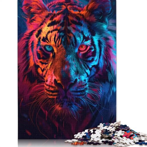 Puzzle Tiger, 1000 Teile, Kartonpuzzle für Erwachsene und Kinder ab 12 Jahren, Spaß für die ganze Familie, 38 x 26 cm von LiJianXXXB