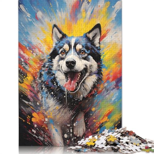 Puzzle für Erwachsene, 1000 Puzzle-Spielzeug, Bunte Hunde, Puzzles für Erwachsene und Kinder, Kartonpuzzle, Familienaktivität, 38 x 26 cm von LiJianXXXB