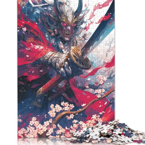 Puzzle für Erwachsene, 1000 Puzzle-Spielzeug, japanische Ninja-Samurai-Puzzles für Erwachsene und Kinder, Kartonpuzzle, Familienaktivität, 38 x 26 cm von LiJianXXXB