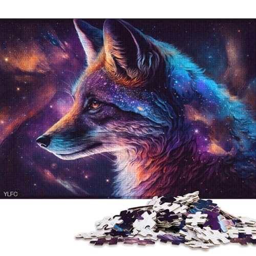 Puzzle für Erwachsene, 1000 Puzzles, Cosmic Galaxy Fox, Puzzle für Erwachsene, Kartonpuzzle, schwierig und herausfordernd (Größe 38 * 26 cm) von LiJianXXXB