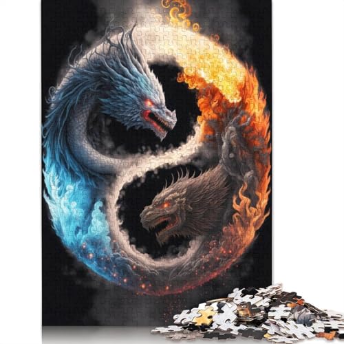 Puzzle für Erwachsene, 1000 Puzzles, Yin und Yang, Puzzle für Erwachsene, Karton-Puzzle, Lernspiel, Herausforderungsspielzeug, 38 x 26 cm von LiJianXXXB