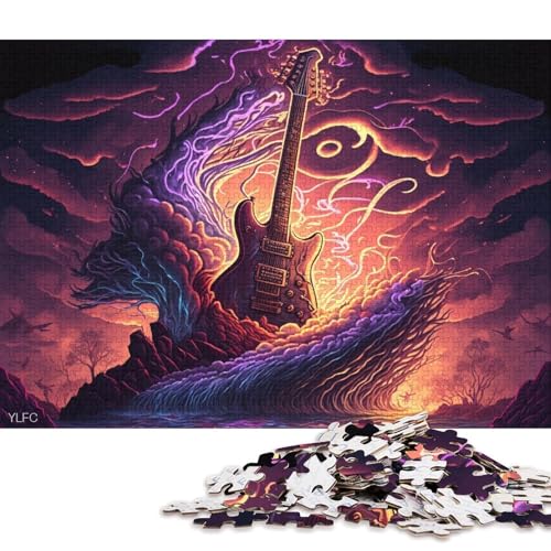 Puzzle für Erwachsene, 1000 Teile, Art Guitar Puzzles für Erwachsene und Kinder, Holzpuzzles, Spielzeug, Denkspiel, 75 x 50 cm von LiJianXXXB