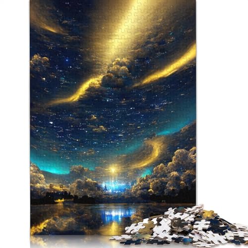 Puzzle für Erwachsene, 1000 Teile, Bunte Traumwolken, Puzzle für Erwachsene, Kartonpuzzle, Heimdekoration, 38 x 26 cm von LiJianXXXB