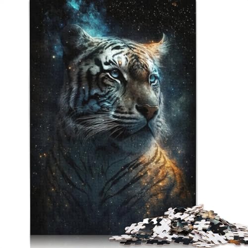 Puzzle für Erwachsene, 1000 Teile, Der kosmische Tiger, Puzzle für Kinder, Kartonpuzzle, Lernspiel für Erwachsene und Kinder (Größe 38 x 26 cm) von LiJianXXXB