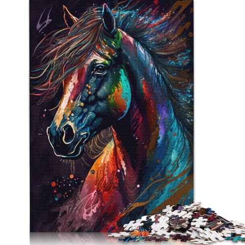 Puzzle für Erwachsene, 1000 Teile, Einhorn-Graffiti-Kunst, Puzzle für Erwachsene und Kinder, Papppuzzle, Spielzeug, Denkspiel, 38 x 26 cm von LiJianXXXB