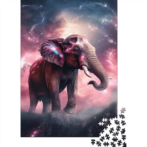 Puzzle für Erwachsene, 1000 Teile, Fantasie-Elefant, Puzzle für Erwachsene und Kinder, Holzbrett-Puzzle, Spielzeug, Denkspiel, Größe: 75 x 50 cm von LiJianXXXB