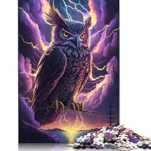 Puzzle für Erwachsene, 1000 Teile, Fantasie-Eulen-Puzzle für Karton, Lernspiel, Herausforderungsspielzeug, Größe: 38 x 26 cm von LiJianXXXB