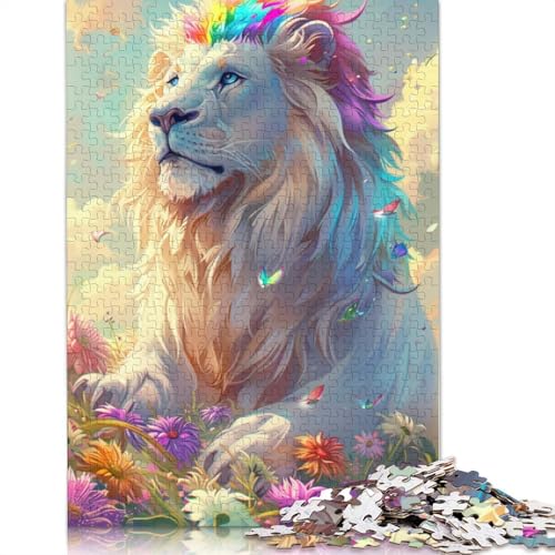 Puzzle für Erwachsene, 1000 Teile, Fantasie-Löwe, Puzzle für Erwachsene, Kartonpuzzle, Heimdekoration, 38 x 26 cm von LiJianXXXB