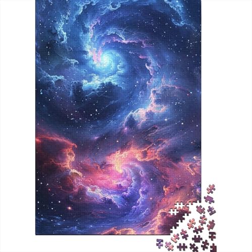 Puzzle für Erwachsene, 1000 Teile, Galaktische Welle, Wirbelnde Sterne, Puzzle für Erwachsene, Holzbrettpuzzle, Denksportaufgaben für Erwachsene, Größe: 75 x 50 cm von LiJianXXXB