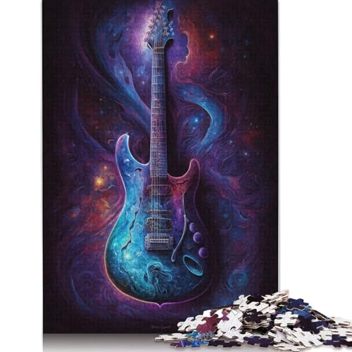 Puzzle für Erwachsene, 1000 Teile, Galaxie-Gitarren-Puzzle für Holzpuzzle, Lernspiel, Herausforderungsspielzeug, Größe: 75 x 50 cm von LiJianXXXB