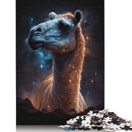 Puzzle für Erwachsene, 1000 Teile, Galaxie-Kamel-Weltraum-Puzzles für Holzpuzzles, Lernspiel, Herausforderungsspielzeug, Größe: 75 x 50 cm von LiJianXXXB