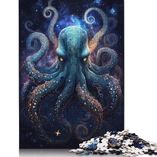 Puzzle für Erwachsene, 1000 Teile, Galaxie-Oktopus-Puzzle für Kinder, Kartonpuzzle, Lernspiel für Erwachsene und Kinder (Größe 38 x 26 cm) von LiJianXXXB