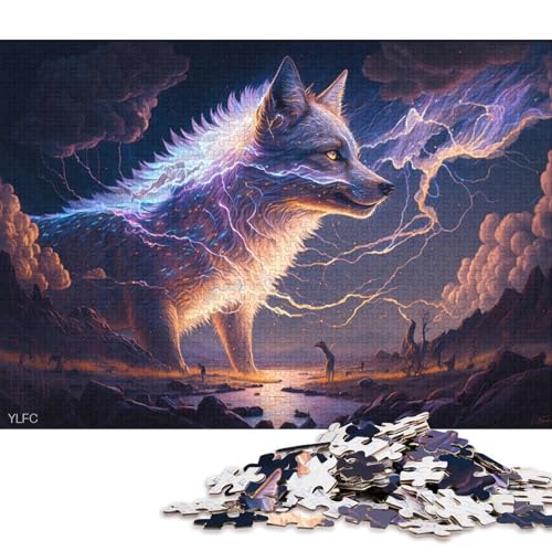 Puzzle für Erwachsene, 1000 Teile, Kunsttiere, Weißer Fuchs, Puzzle für Erwachsene, Papppuzzle, anspruchsvolles Spielpuzzle, 38 x 26 cm von LiJianXXXB