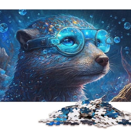 Puzzle für Erwachsene, 1000 Teile, Magische Otter-Krieger, Puzzle für Erwachsene, Holzpuzzle, herausfordernd zu vervollständigen, Aber lustig und humorvoll, 75 x 50 cm von LiJianXXXB