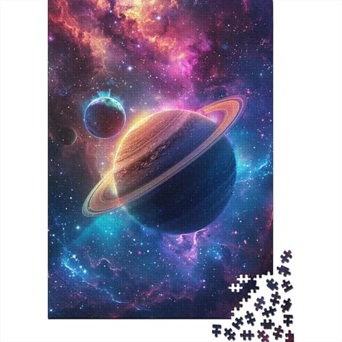 Puzzle für Erwachsene, 1000 Teile, Planet, Bunte Polarlichter, Puzzle für Erwachsene und Kinder, Holzbrett-Puzzle, Spielzeug, Denkspiel, Größe: 75 x 50 cm von LiJianXXXB