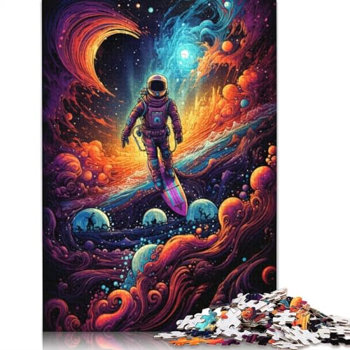 Puzzle für Erwachsene, 1000 Teile, Psychedelischer Weltraumsurfer, Puzzle für Erwachsene und Kinder, Holzpuzzle, Spielzeug, Denkspiel, 75 x 50 cm von LiJianXXXB