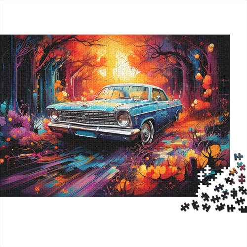 Puzzle für Erwachsene, 1000 Teile, Puzzle Verlassenes Auto für Erwachsene, Holzpuzzle für Familienspaß und Spieleabend, 50 x 75 cm von LiJianXXXB