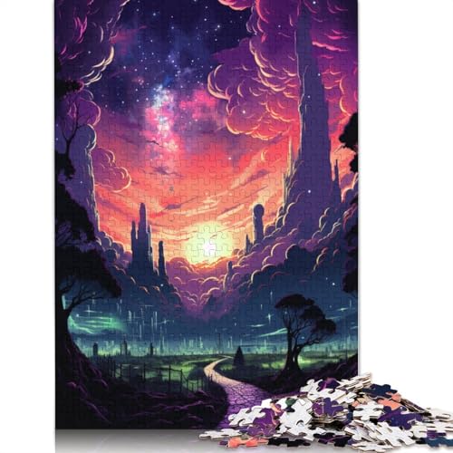 Puzzle für Erwachsene, 1000 Teile, Wunderbare Nachtstadt, Puzzle für Erwachsene, Kartonpuzzle, Familienunterhaltungsspielzeug, Größe 38 x 26 cm von LiJianXXXB