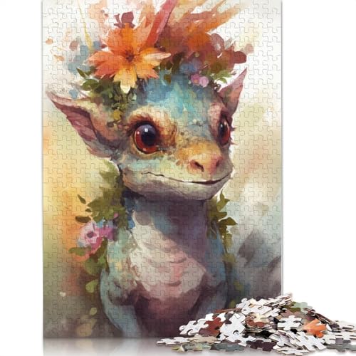 Puzzle für Erwachsene, 1000 Teile, buntes Dinosaurier-Baby-Puzzle für Kinder, Holzpuzzle, Heimdekoration, 75 x 50 cm von LiJianXXXB