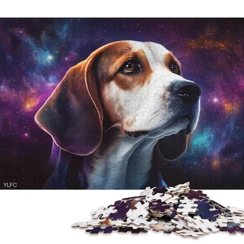 Puzzle für Erwachsene, 1000 Teile, kosmisches Galaxie-Beagle-Puzzle für Erwachsene und Kinder, Holzpuzzle, Spielzeug, Denkspiel, 75 x 50 cm von LiJianXXXB