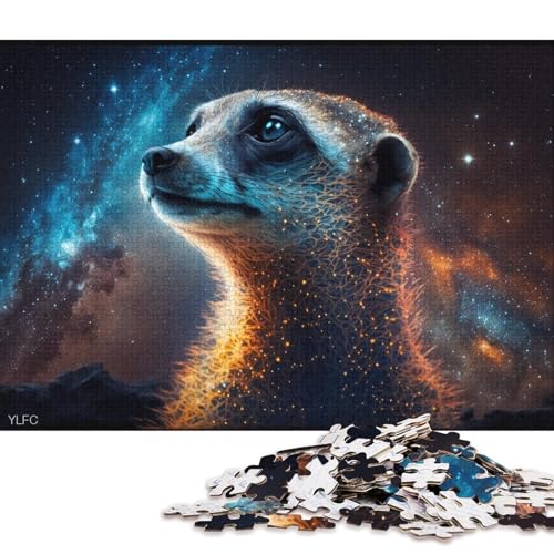 Puzzle für Erwachsene, 1000 Teile, kosmisches Galaxie-Erdmännchen-Puzzle für Erwachsene, Holzpuzzle, anspruchsvoll, Aber unterhaltsam und humorvoll, 75 x 50 cm von LiJianXXXB