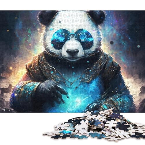 Puzzle für Erwachsene, 1000 Teile, magischer Tierpanda, Puzzle für Erwachsene und Kinder, Holzpuzzle, Spielzeug, Denkspiel, 75 x 50 cm von LiJianXXXB