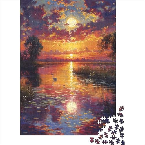 Puzzle für Erwachsene, 1000 Teile, schöne Landschaft, Puzzle für Erwachsene und Kinder, Holzbrett-Puzzle, Spielzeug, Denkspiel, Größe: 75 x 50 cm von LiJianXXXB