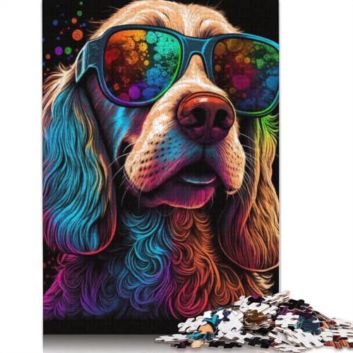 Puzzle für Erwachsene, Art Golden Retriever, 1000-teiliges Puzzle, Kartonpuzzle für Erwachsene und Kinder ab 12 Jahren, Lernspiel, Herausforderungsspielzeug, 38 x 26 cm von LiJianXXXB