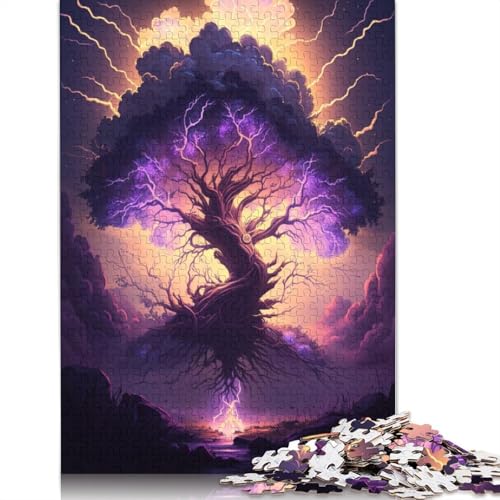 Puzzle für Erwachsene, Baum des Lebens, Fantasie-Puzzle für Erwachsene, 1000 Teile, Holzpuzzle für Jugendliche und Kinder, Puzzlespielgröße: 75 x 50 cm von LiJianXXXB