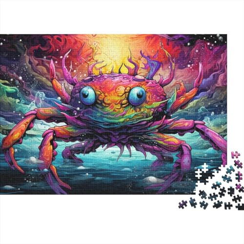 Puzzle für Erwachsene, Bunte Krabben im Wasser, 1000-teiliges Puzzle, Holzpuzzle für Erwachsene und Kinder, tolles Geschenk für Erwachsene, 50 x 75 cm von LiJianXXXB