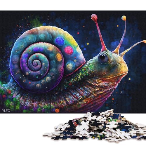 Puzzle für Erwachsene, Bunte Schnecke, 1000-teiliges Puzzle, Kartonpuzzle für Erwachsene und Familien, Lernspiel (Größe 38 * 26 cm) von LiJianXXXB