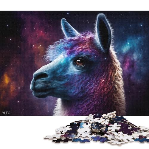 Puzzle für Erwachsene, Cosmic Alpaca, 1000-teiliges Puzzle, Holzpuzzle für Erwachsene und Familien, Lernspiel (Größe 75 * 50 cm) von LiJianXXXB