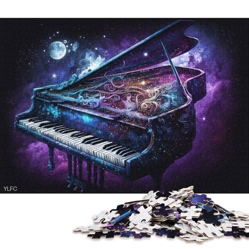 Puzzle für Erwachsene, Cosmic Galaxy Piano, 1000 Teile, Puzzle für Erwachsene, Kartonpuzzle für Erwachsene und Kinder ab 12 Jahren, Puzzle, praktisches Spiel (Größe 38 * 26 cm) von LiJianXXXB