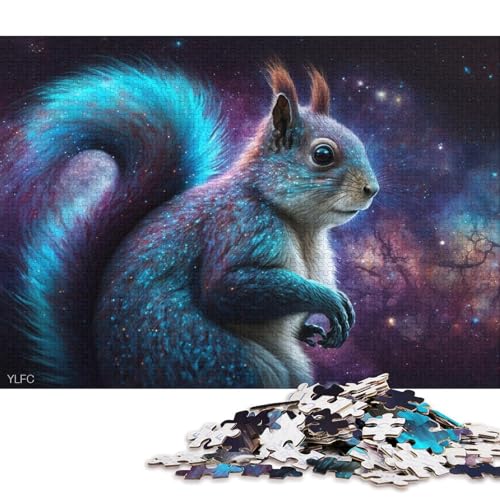 Puzzle für Erwachsene, Cosmic Squirrel, Puzzle 1000 Teile für Erwachsene, Holzpuzzle für Erwachsene, Familienpuzzle, Unmögliches Puzzle, 75 x 50 cm von LiJianXXXB