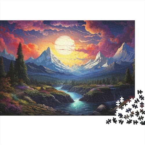 Puzzle für Erwachsene, Fantasie, Bunte Landschaft, Puzzle 1000 Teile für Erwachsene, Holzpuzzle für Erwachsene und Kinder ab 12 Jahren, anspruchsvolles Spiel, 50 x 75 cm von LiJianXXXB