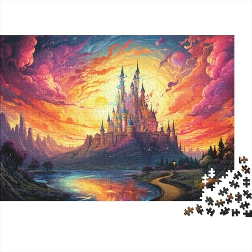 Puzzle für Erwachsene, Fantasie, buntes Schloss, 1000 Teile, Holzpuzzle für Erwachsene und Kinder ab 12 Jahren, tolles Geschenk für Erwachsene, 50 x 75 cm von LiJianXXXB