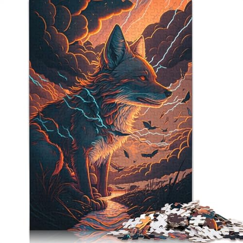 Puzzle für Erwachsene, Fantasie-Fuchs-Tier, 1000-teiliges Puzzle, Holzpuzzle für Erwachsene und Kinder ab 12 Jahren, Lernspielzeug, Größe: 75 x 50 cm von LiJianXXXB