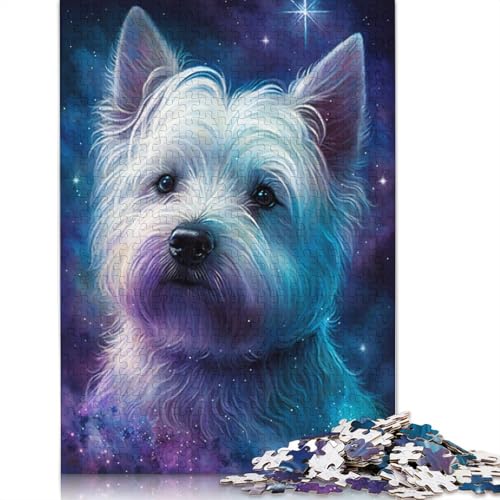 Puzzle für Erwachsene, Galaxie, Tier, Hund, 1000 Teile, Puzzle für Erwachsene und Kinder, Papppuzzle für Erwachsene und Kinder, Größe: 38 x 26 cm von LiJianXXXB