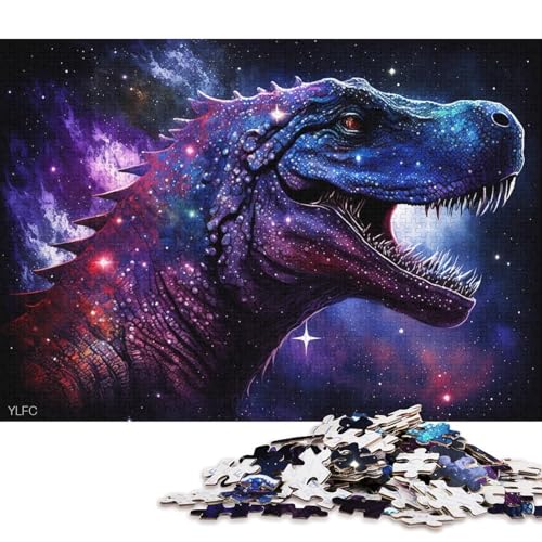 Puzzle für Erwachsene, Galaxie, kosmischer Dinosaurier, 1000 Teile, Puzzle für Erwachsene, Kartonpuzzle für Erwachsene und Kinder ab 12 Jahren, Puzzle, praktisches Spiel (Größe 38 * 26 cm) von LiJianXXXB