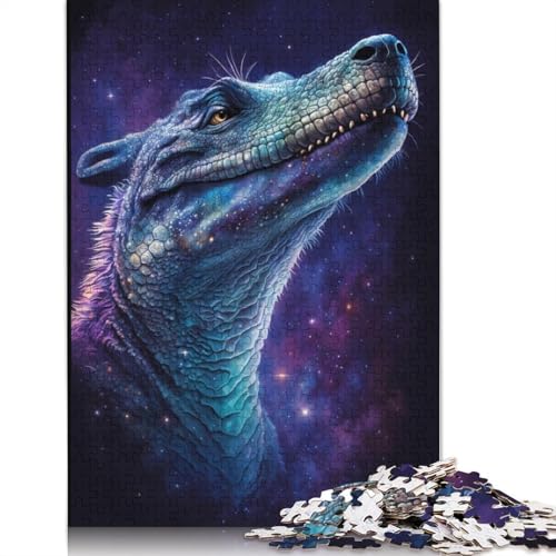 Puzzle für Erwachsene, Galaxy Art, Krokodil-Puzzles für Erwachsene, 1000-teiliges Kartonpuzzle für Erwachsene und Kinder, Denksportspiel (Größe 38 x 26 cm) von LiJianXXXB