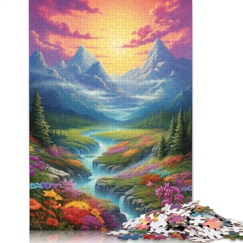 Puzzle für Erwachsene, Himmelslandschaft, Fantasiefarben, 1000-teiliges Puzzle, Kartonpuzzle für Erwachsene und Kinder ab 12 Jahren, Lernspiel, Herausforderungsspielzeug, 38 x 26 cm von LiJianXXXB