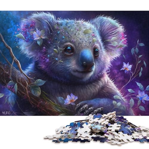 Puzzle für Erwachsene, Koala im Wald, 1000 Teile, Puzzlespielzeug, Kartonpuzzle, Teenager und Kinder, tolles Geschenk für Erwachsene, 38 x 26 cm von LiJianXXXB