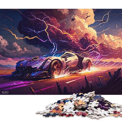 Puzzle für Erwachsene, Kunst, Sportwagen, 1000 Teile, Puzzle, Spielzeug, Kartonpuzzle, Teenager und Kinder, tolles Geschenk für Erwachsene, 38 x 26 cm von LiJianXXXB