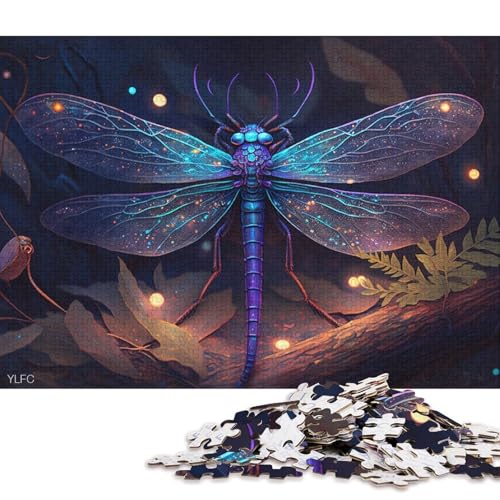 Puzzle für Erwachsene, Magische Libelle, 1000-teiliges Puzzle, Holzpuzzle für Erwachsene und Kinder, anspruchsvolles Spielpuzzle, 75 x 50 cm von LiJianXXXB