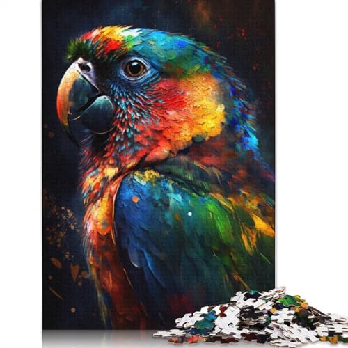 Puzzle für Erwachsene, Papagei, Vogel, 1000-teiliges Puzzle für Erwachsene, Kartonpuzzle für Erwachsene und Kinder, Lernspielzeug, 38 x 26 cm von LiJianXXXB