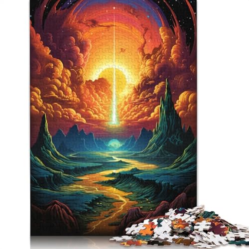 Puzzle für Erwachsene, Psychedelic Alps, Puzzle 1000 Teile, Holzpuzzle für Erwachsene und Kinder, Entspannungspuzzle, Spiele, Größe 75 x 50 cm von LiJianXXXB