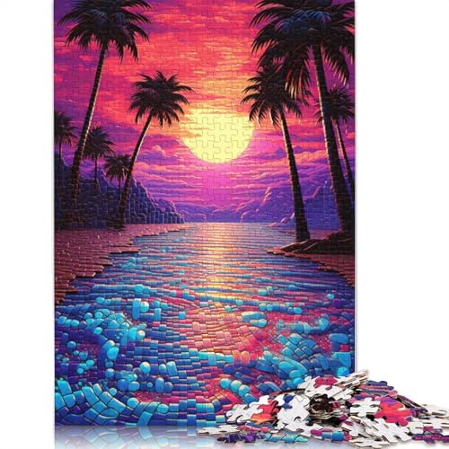 Puzzle für Erwachsene, Schöne Strandlandschaft, 1000-teiliges Puzzle, Kartonpuzzle für Erwachsene und Kinder ab 12 Jahren, tolles Geschenk für Erwachsene, 38 x 26 cm von LiJianXXXB